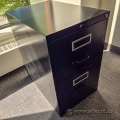 Global Black 2 Drawer Vertical File Cabinet, Locking
